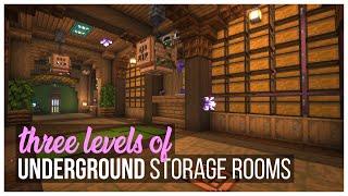 My Three Levels of Underground Storage Rooms | Minecraft Build Ideas