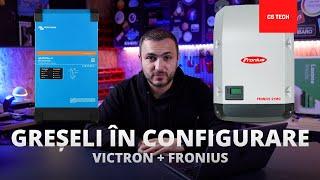 Ce GRESEALĂ am făcut în configurarea sistemului fotovoltaic Fronius + Victron + acumulatori Tesla