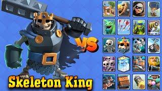 SKELETON KING vs ALL CARDS | Clash Royale - Royal OVS