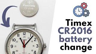 Timex CR 2016 Cell Battery Replacement | How to replace the Watch battery on Timex CR 2016 Indiglo