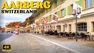 Walking Tour in Aarberg 4K -  A Charming Swiss town 