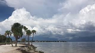 Thunderstorms Lightning Over Tampa Bay St. Petersburg Florida September 7, 2018 North Shore Park