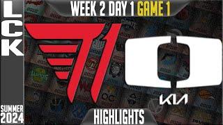 T1 vs DK Highlights Game 1 | LCK Summer 2024 W2D1 | T1 vs DPlus KIA Week 2 Day 1