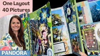 40 Pictures in 1 Scrapbook Layout!! Pandora Disney's Animal Kingdom