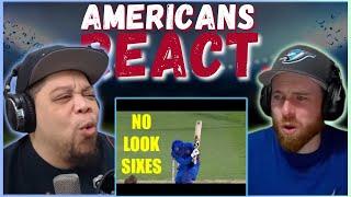 AMERICAN REACTS TO TOP 10 NO LOOK SHOTS IN CRICKET || REAL FANS SPORTS