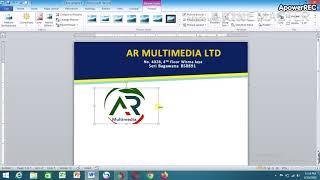 Microsoft Word: AR Multimedia Letterhead Design