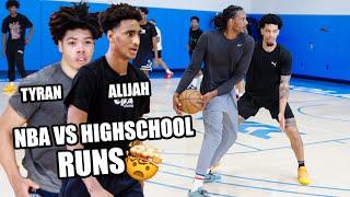 Alijah Arenas & Tyran Stokes vs NBA Players Open Gym