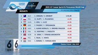 K2 Women 500m - Final A / 2025 ICF Canoe-Kayak Sprint World Cup Poznan