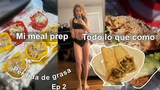 DIA ENTERO DE COMIDAS / MEALPREP SEMANAL PARA PERDIDA DE PESO/Mi alimentacion y entreno Episodio 2.