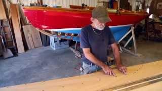 Part 8 - Herreshoff 12 1/2 wooden boat repair - How to easily make wooden plank patterns