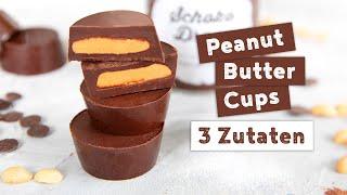 Peanut Butter Cups | 3 ZUTATEN REZEPT | Rezept ohne Zucker