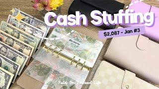 Cash Stuffing $2,087 | January #3 | Monthly Expenses, Sinking Funds, and Savings Challenges