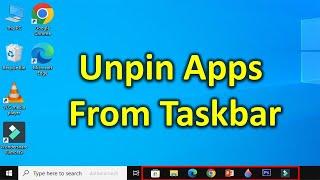 How to Unpin Apps from Taskbar In Windows