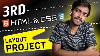 10 HTML CSS Practice  PROJECTS  Hindi  2024 | Project 3 | Basic To Advance Layout