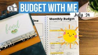 BUDGET WITH ME July 2024 | Single Parent Budget | Frugal Living UK