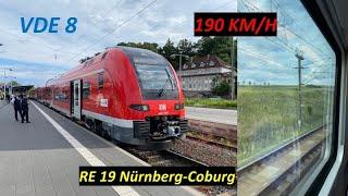 Mit 190 KM/H über die VDE8 im FTX Desiro HC 6-Tlg als RE19 von Nürnberg nach Coburg mit SOUND