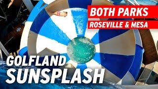 Golfland Sunsplash - All Rides at BOTH Water Parks POV