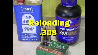 Reloading 308 Win. with W748 and IMR4064 powders