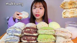 MUKBANG 겉은 쫄깃 속은 부드러운 8종류 크림 도너츠 디저트 먹방 8 KINDS OF CREAM DONUT Dessert asmr クリームドーナツ 大食い 咀嚼音