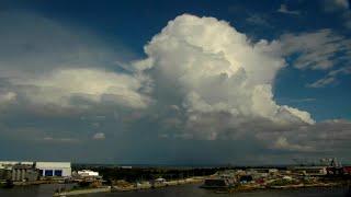 Sky Timelapse of Cumulonimbus Clouds with Lightning