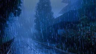 99% Relax & Fall Asleep Immediately  Heavy Rain and Thunderstorm Sounds at Night for Deep Sleeping