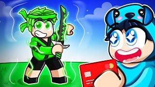 Spending $100,000 To Become The STRONGEST NINJA in Roblox With Crazy Fan Girl!