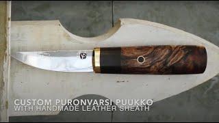 Puronvarsi Custom Puukko with Handmade Leather Sheath