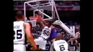 David Robinson Flagrantly Fouled by Elden Campbell