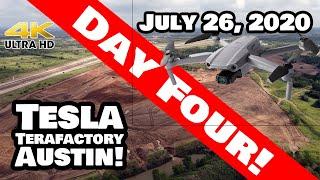 Tesla Gigafactory Austin in 4K on 7/26/20 - Tesla Terafactory Austin Texas Progress