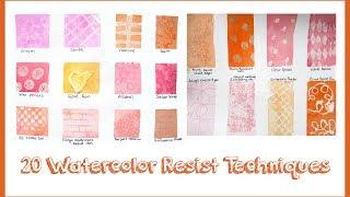 20 Watercolor Resist DIY Techniques for beginners  -- Art Hacks