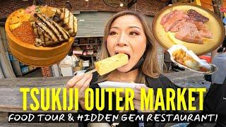 Tokyo Japan Food Tour | Outer Tsukiji  Market, Hidden Gem Restaurant | Top Street Food Vlog 2023 