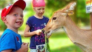 Мы Это ДЕЛАЛИ ПЕРВЫЙ РАЗ Самый Крутой ЗООПАРК для всей семьи Милана и Даня Кормят и гладят животных