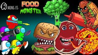 TOP Among Us vs ALL Food Monster | AMONG US ANIMATION ZOMBIES