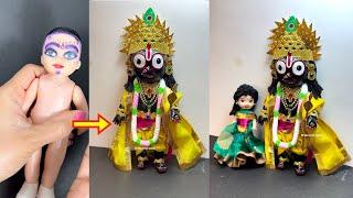 Jagannath ji Making with Old Doll|| गुडिया से  जगन्नाथ जी का स्वरूप बनाना सीखें..