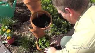 HOW TO MAKE A VERTICAL HERB / FLOWER POT GARDEN - Greg The Gardener