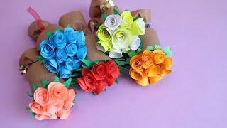 DIYHow to Make Paper Rose Flower Bouquet Paper craft