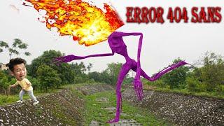 ERROR 404 SANS Thử Thách Quỷ Đầu Loa Lửa Ngoài Đời Thật | Challenge Siren Head Fire | Tân Paris