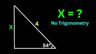 Can You Solve Without Using Trigonometry | A Very Nice Geometry Problem