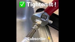  Tighten Supply Line with Crescent Wrench #SHORTS