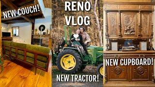 RENO VLOG | WE BOUGHT A TRACTOR! well issues, hvac repair, new couch & more!