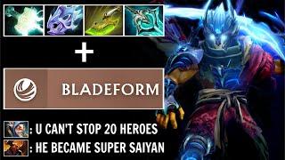 ULTRA FAST Max Attack Speed Bladeform Juggernaut vs Meepo CK Crazy 20v5 Late Game Fights Dota 2