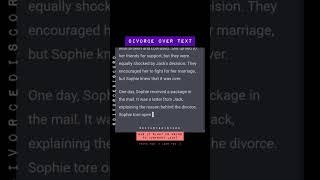 Divorce Over Text | True Divorce Story | Divorce Discord. Divorce Court 2023