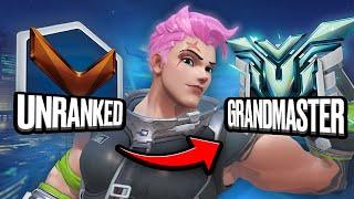 TOXIC Unranked To GM On ZARYA (Rank 1 Peak) | Overwatch 2