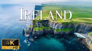 FLYING OVER IRELAND (4K Video UHD) - Relaxing Music With Beautiful Nature Video For Healing Soul