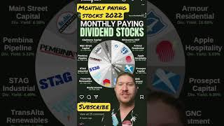 Best Monthly paying dividend stocks in 2022 #dividends #stocks2022 #ifb #investingforbeginners