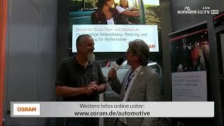 Caravan Salon Düsseldorf 2024 | sonnenklar.TV live zu Gast bei Osram