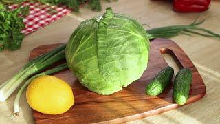 Eat this cabbage salat  for dinner every day and you will lose belly fat! So fresh and crunchy!