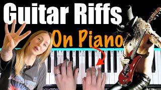 4 Famous Guitar Riffs On Piano [Tutorial Lesson]