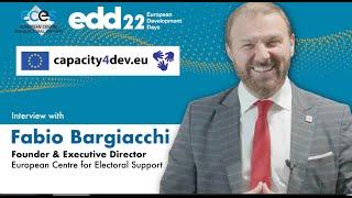 Interview to Fabio Bargiacchi at the Capacity4dev stand - European Development Days 2022