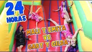 24 HORAS EN UN INFLABLE BRINCOLIN - mali y emitas vs gaby y gilda / Gaby y Gilda